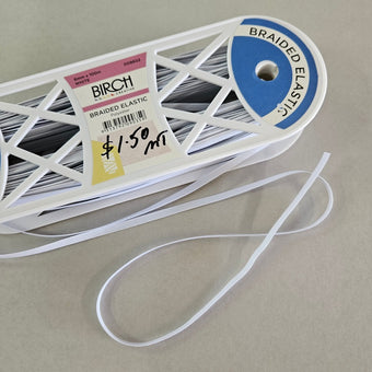 compare product Elastic - Braided - 6mm White