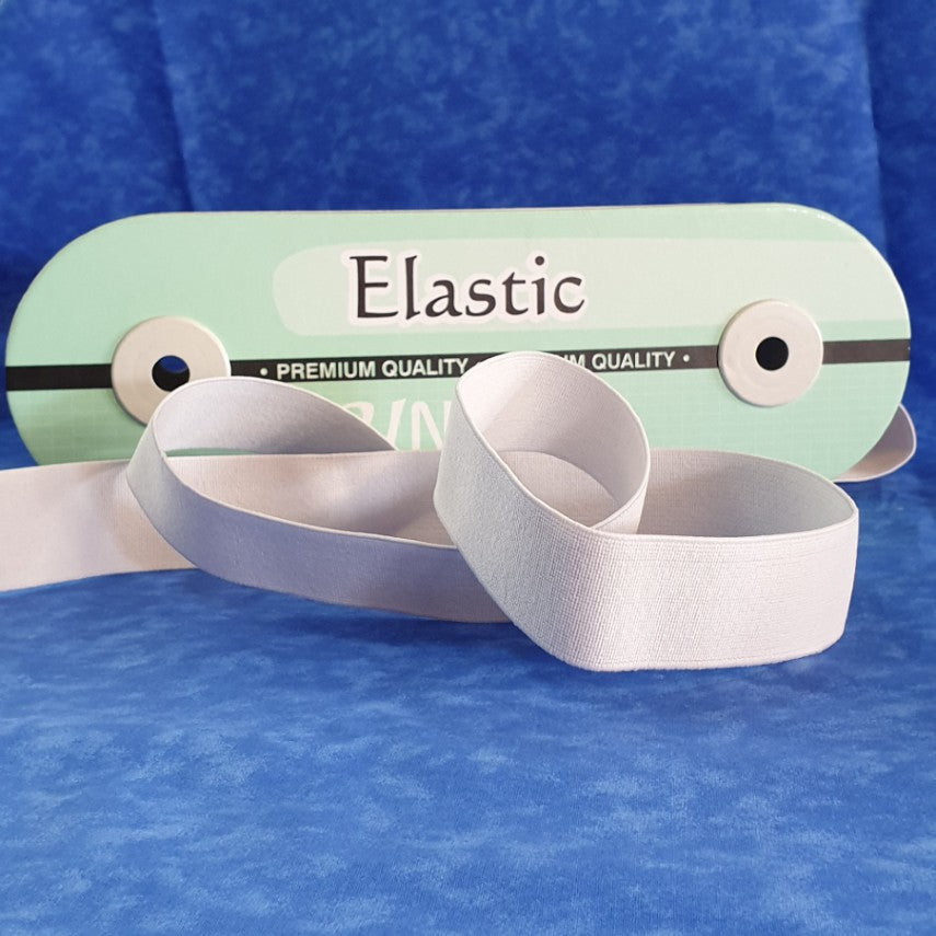 Elastic - High Density Non-Roll 32mm White