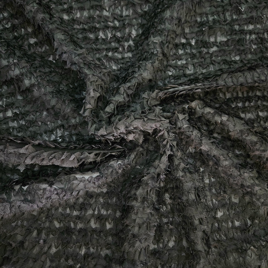 Fancy Ruffle Netting - Black