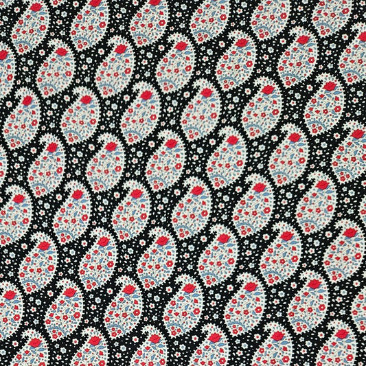 Floral Paisley on Black