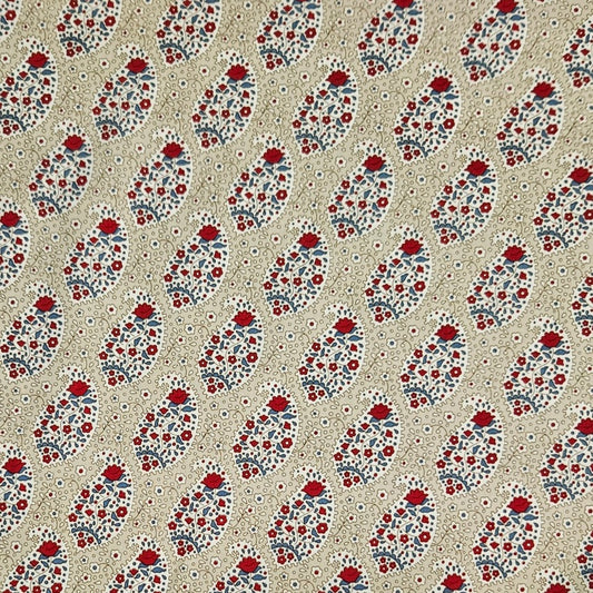 Floral Paisley on Taupe