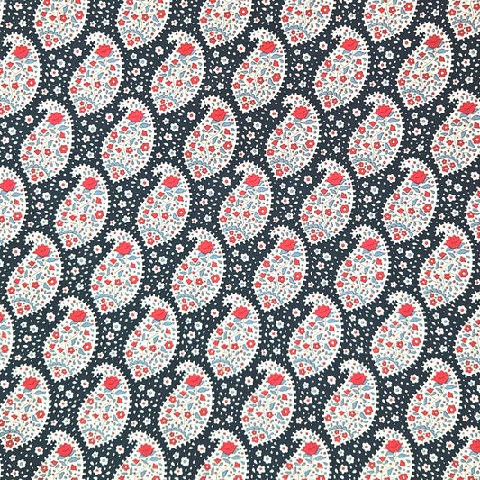 Floral Paisley on Navy