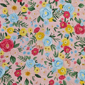 compare product Flower Garden - Large Florals on Pink