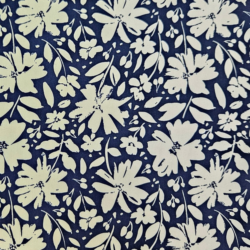 Flower Impressions on Navy