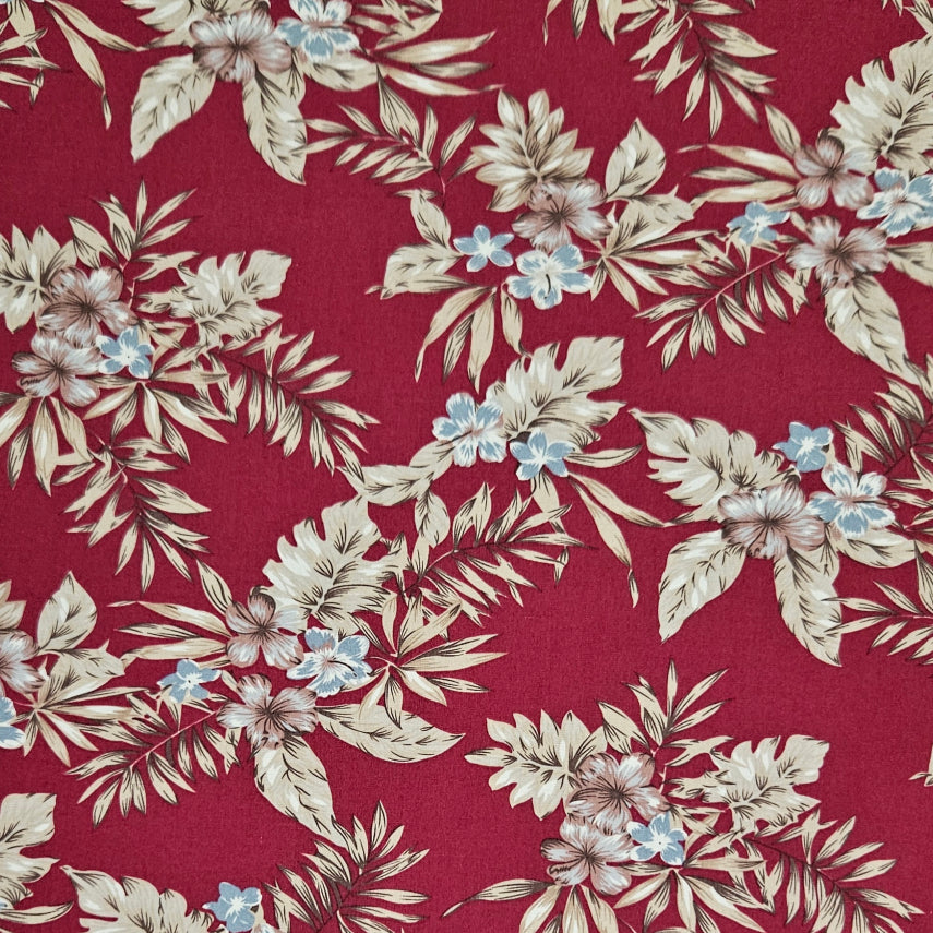 Flower & Leaf Bunches on Claret