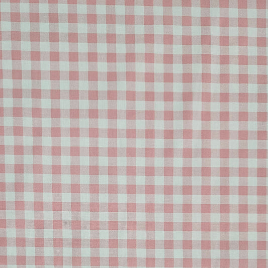 Gingham 10mm Peach Pink
