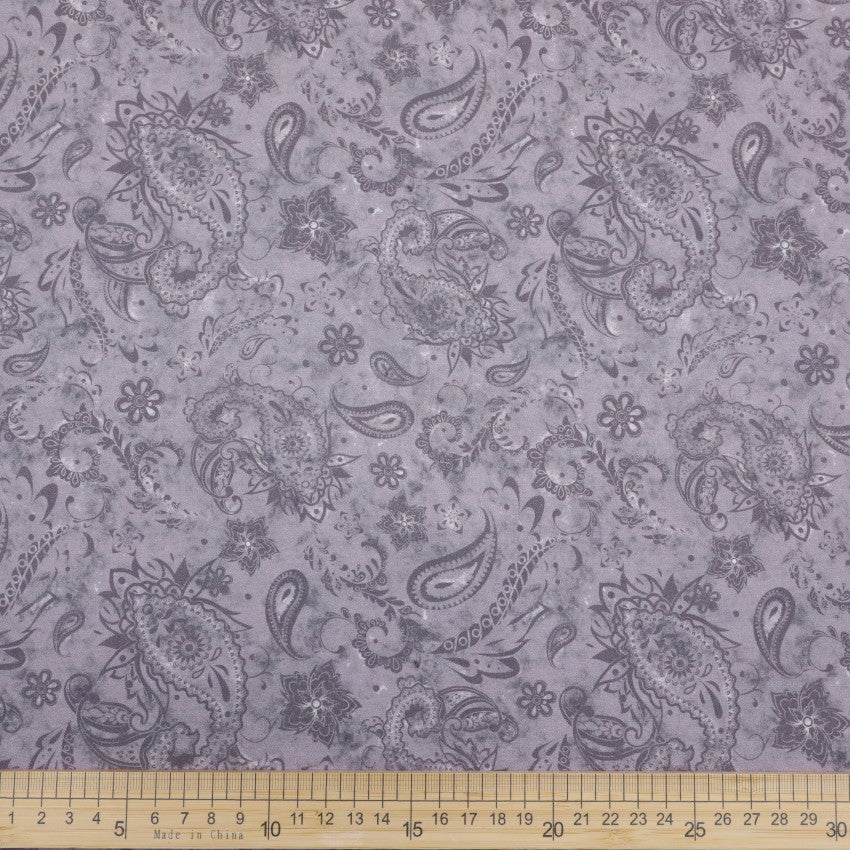 Paisley Grunge - Grey