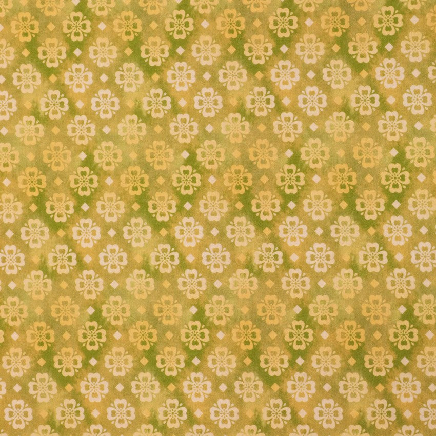 Japanese - Floral Tiles Green
