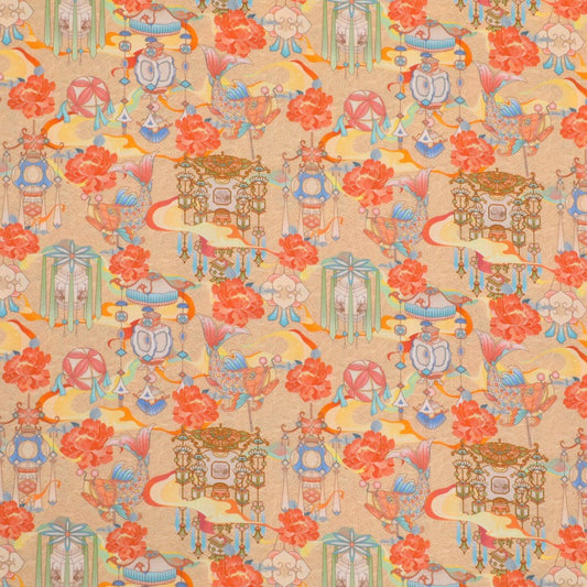 Japanese - Ornamental Lanterns on Cream