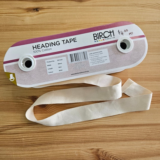 Heading Tape - 38mm Beige