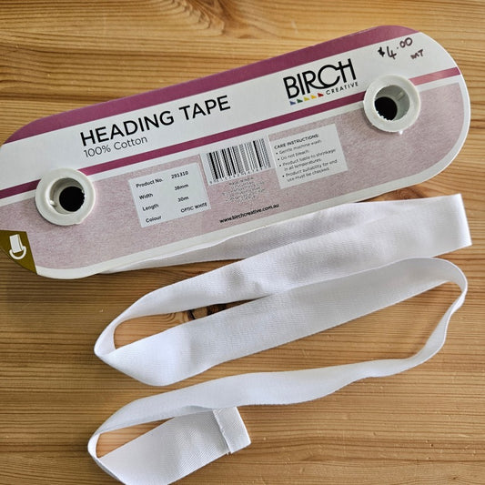 Heading Tape - 38mm White