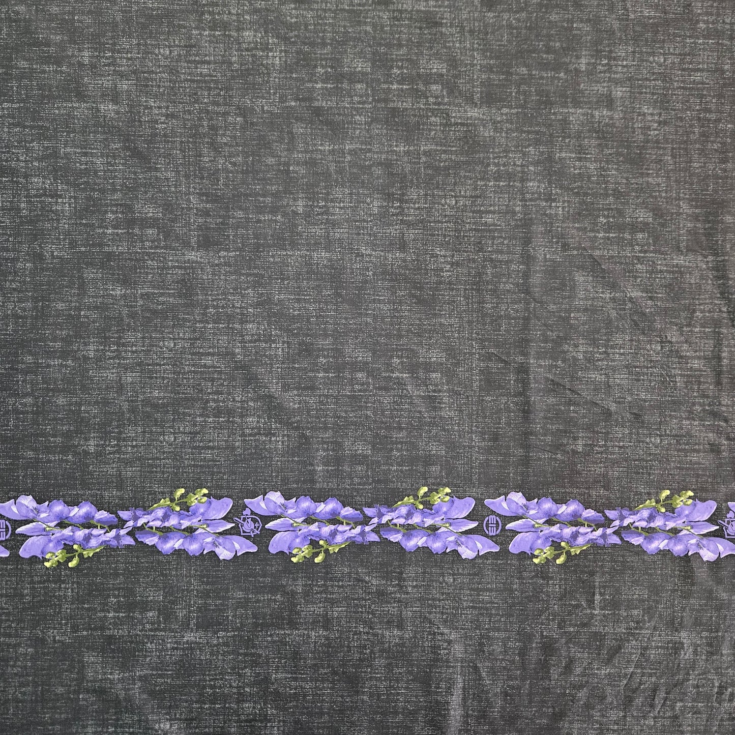 Purple Floral Border Print