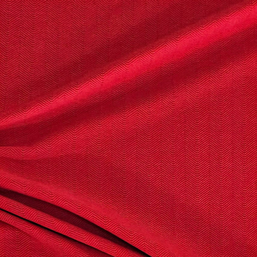 Knit - Herringbone Self Stripe - Red