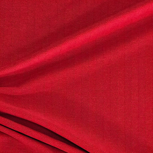 Knit - Herringbone Self Stripe - Red