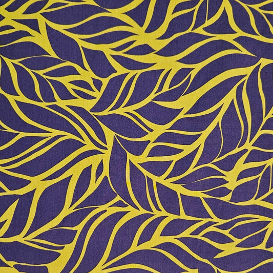 Leaf Stencil - Purple & Gold