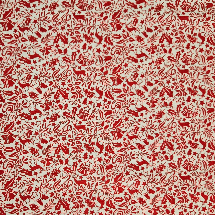 Liberty - A Woodland Christmas - Enchanted Forest Red A