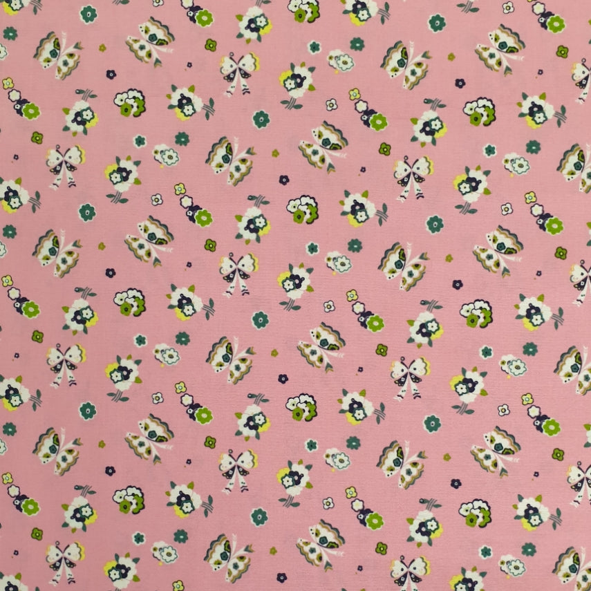 Liberty - Carnaby Collection - Fluttering Floral A Pink