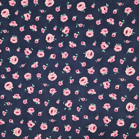 Liberty - Flower Show Midnight Garden Collection - Mary Rose B Navy