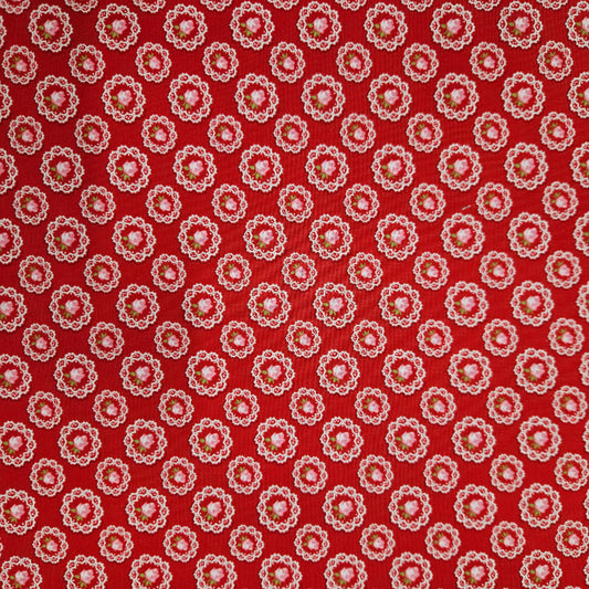 Market Day - Doily on Red