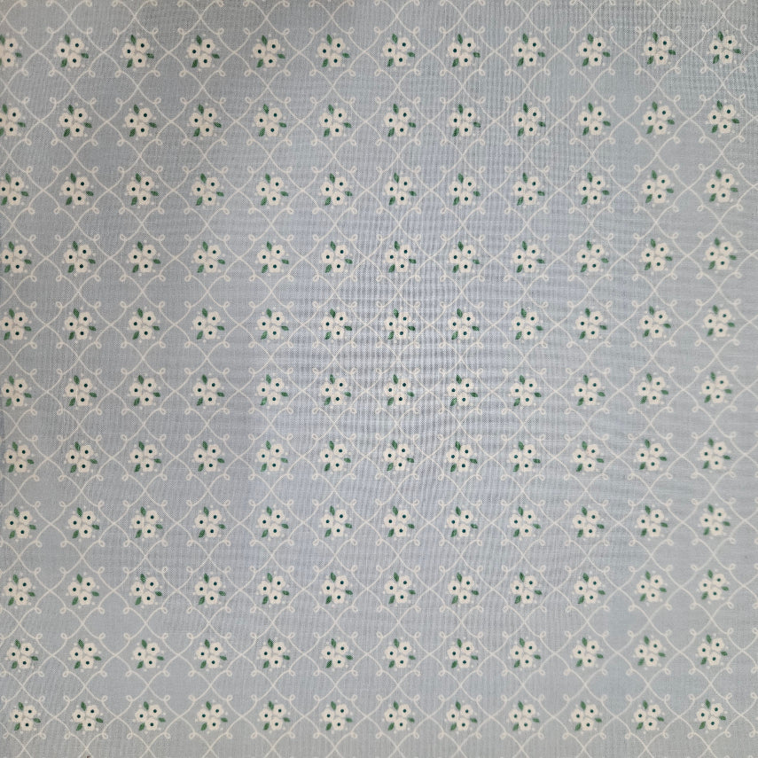 Market Day - Floral Diamond on Blue