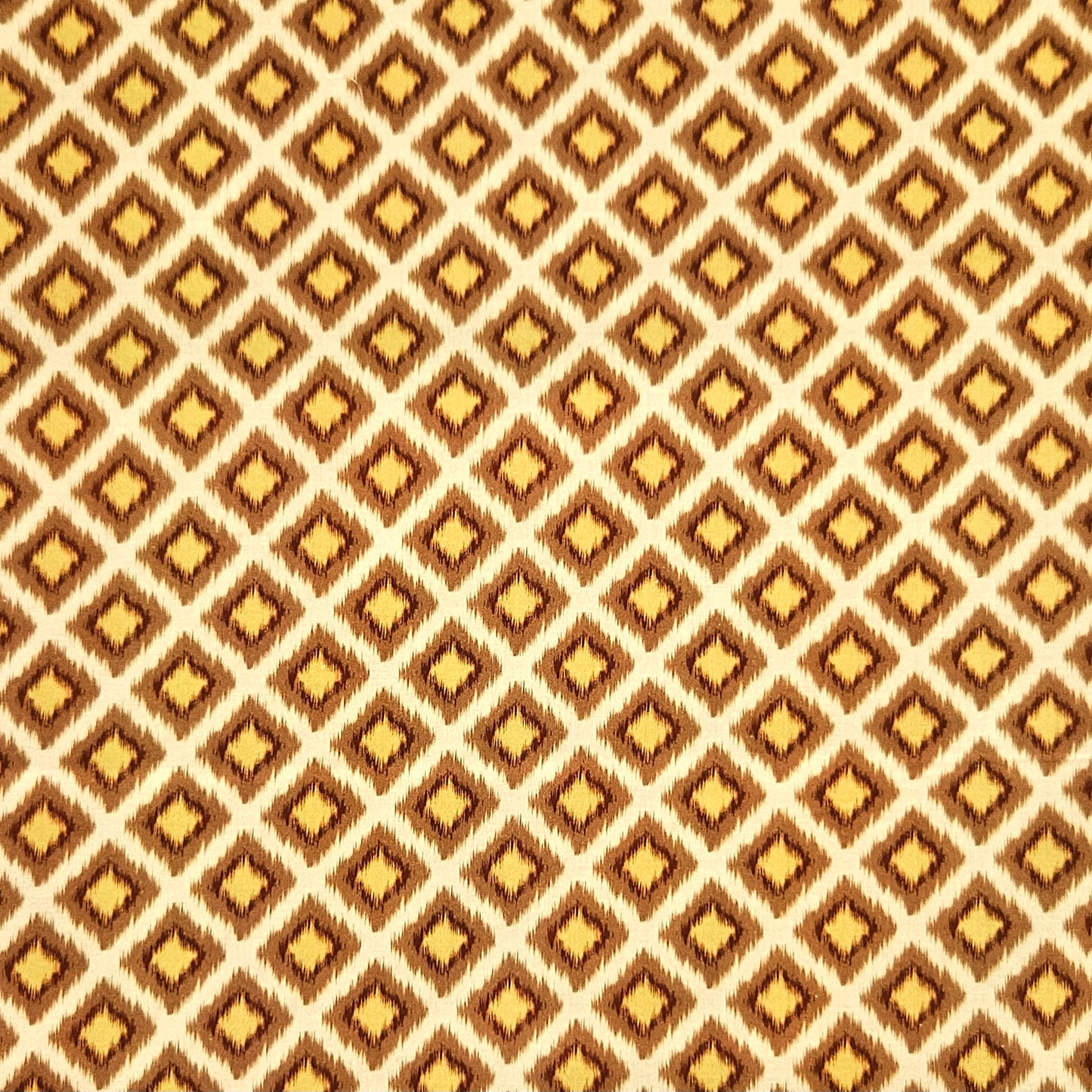 Mini Ikats- Fuzzy Diamonds Brown