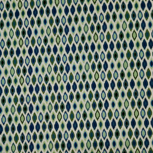 Mini Ikats - Fuzzy Green Ovals