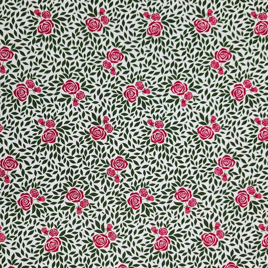 Modern Florals - Roses on White