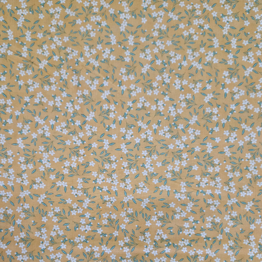 Mushroom Blooms - Small Flowers on Yellow