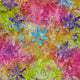 Batik - Flowers and Swirls on Yellow