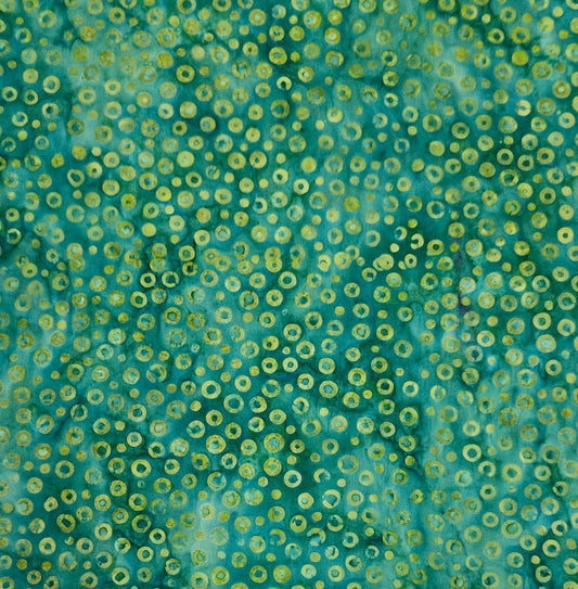 Batik - 78-20 Bubbles Green on Blue