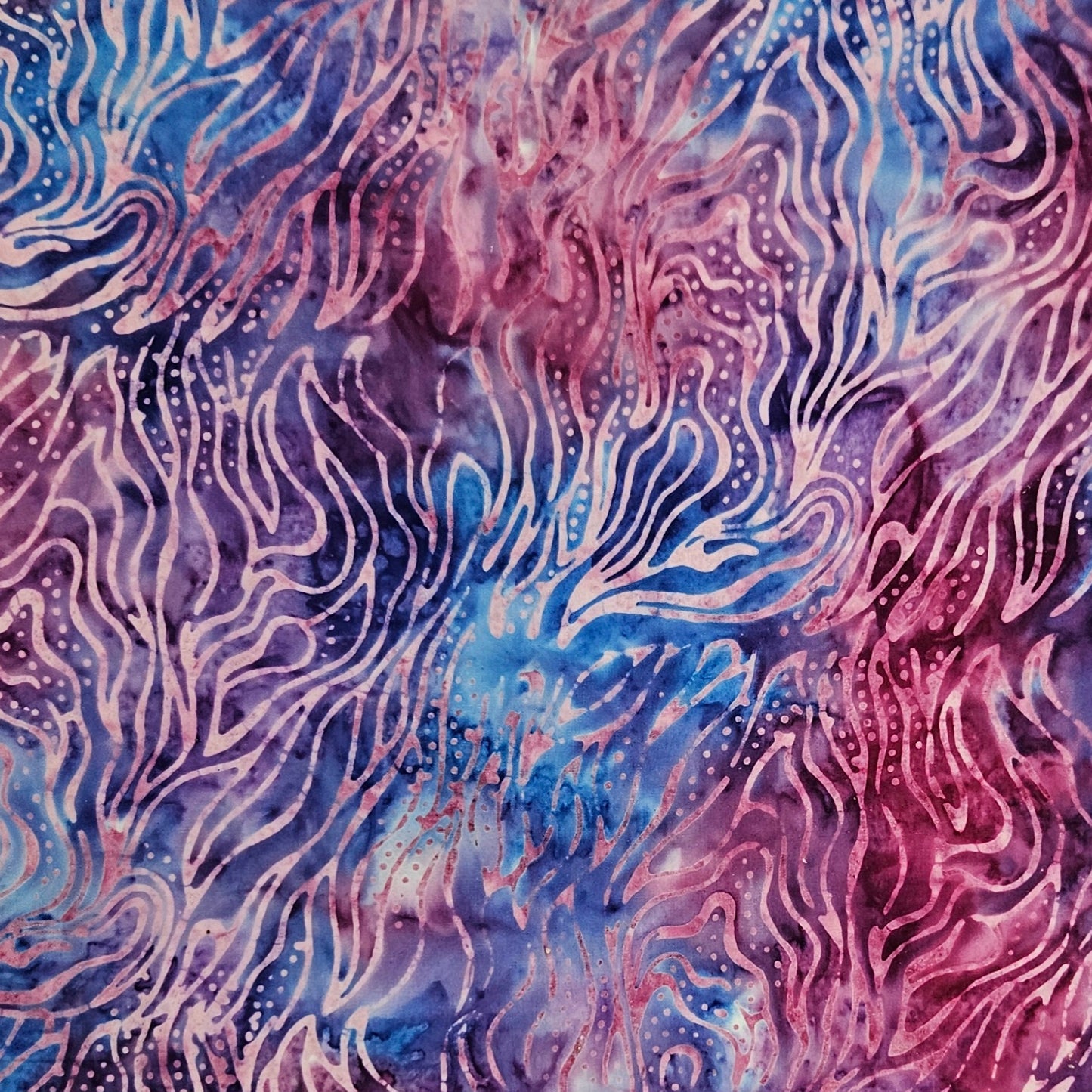 Batik - Coral on Purple