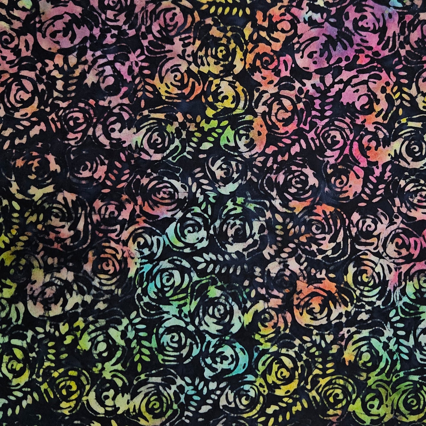 Batik - Roses on Black
