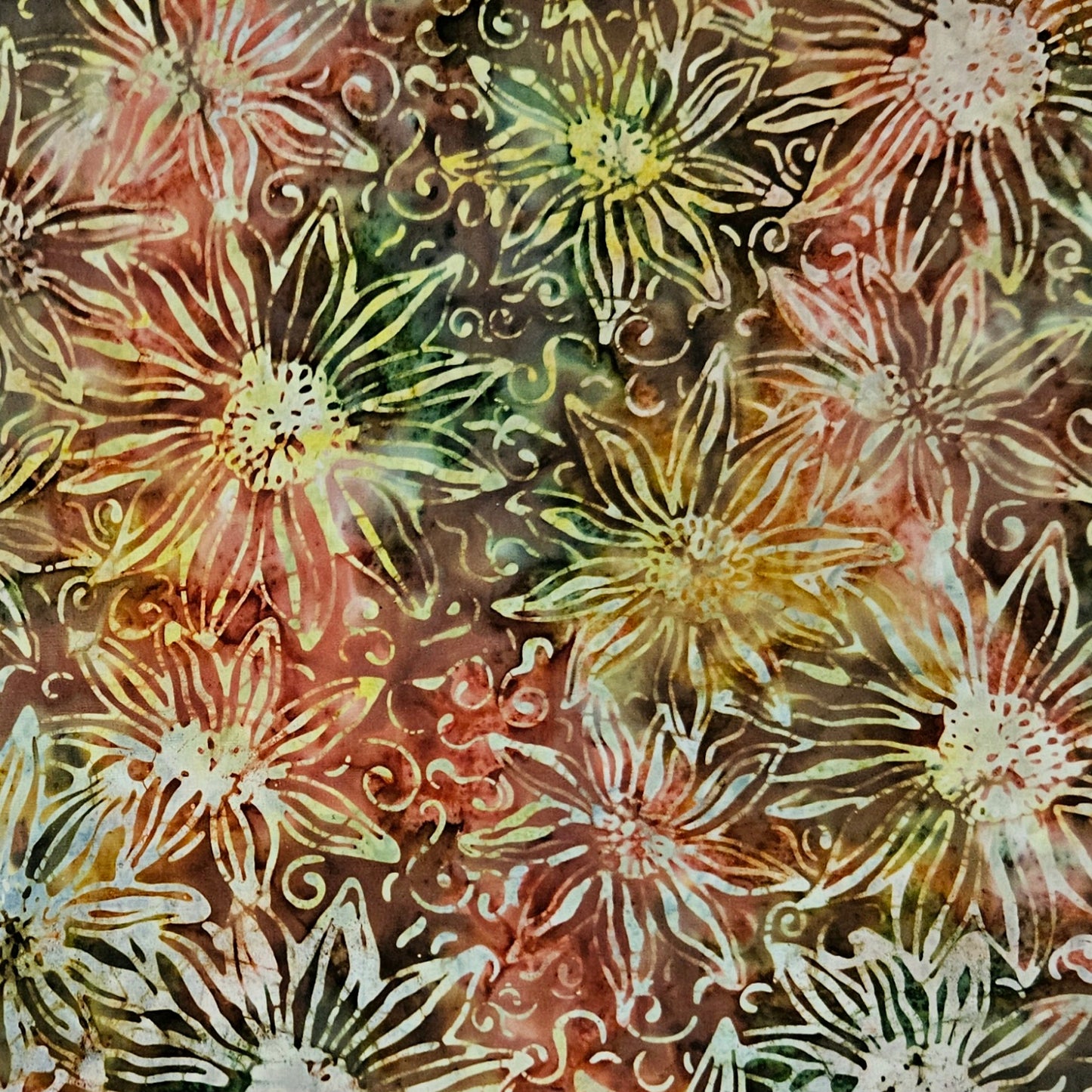 Batik - Sunflowers Brown