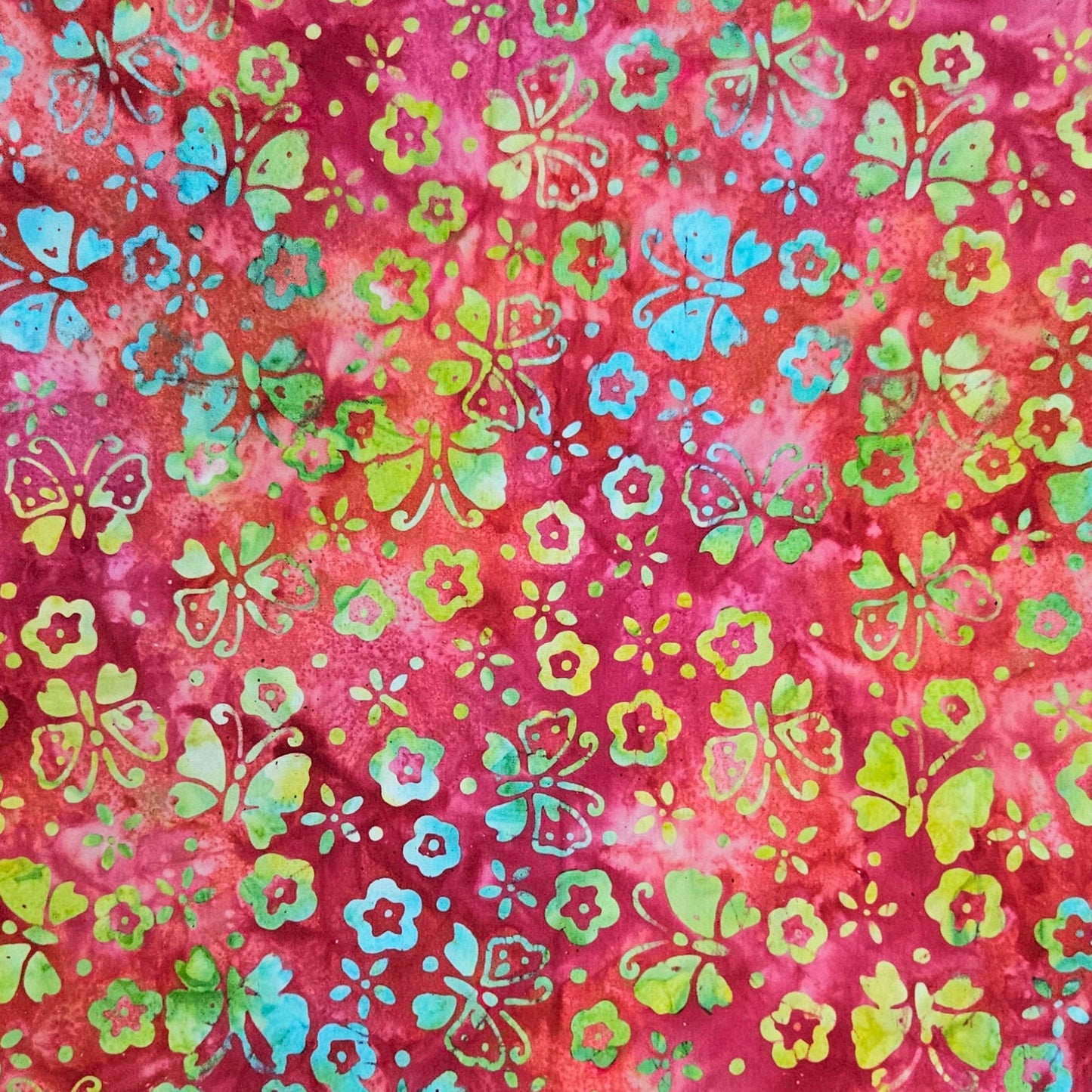 Batik - Butterflies on Pink