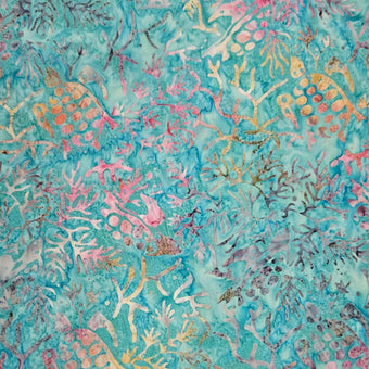 compare product Batik - Turtles and Coral on Light Blue