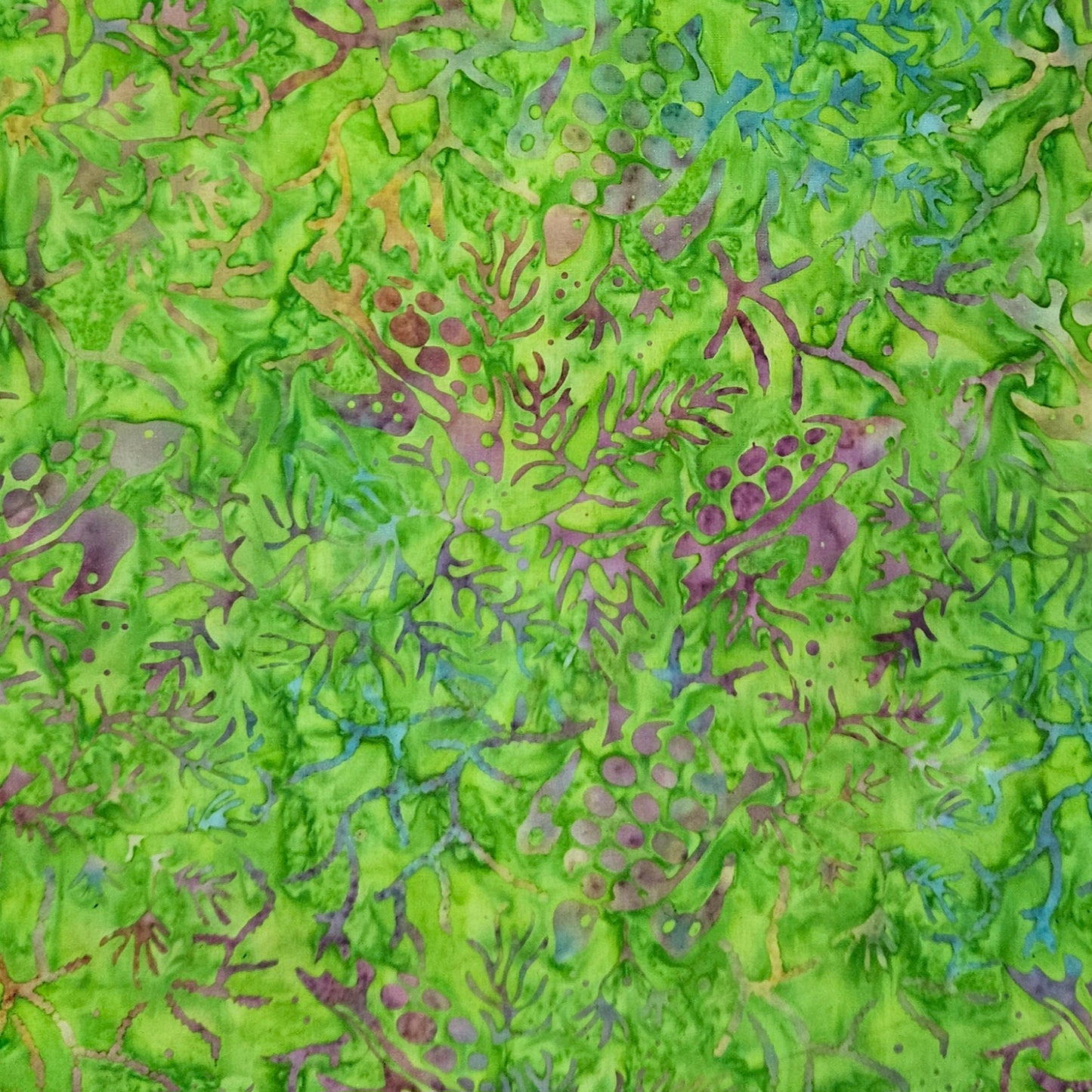 Batik - Turtles and Coral on Green