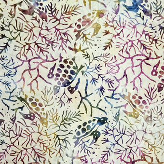 compare product Batik - Turtles and Coral Multi on White