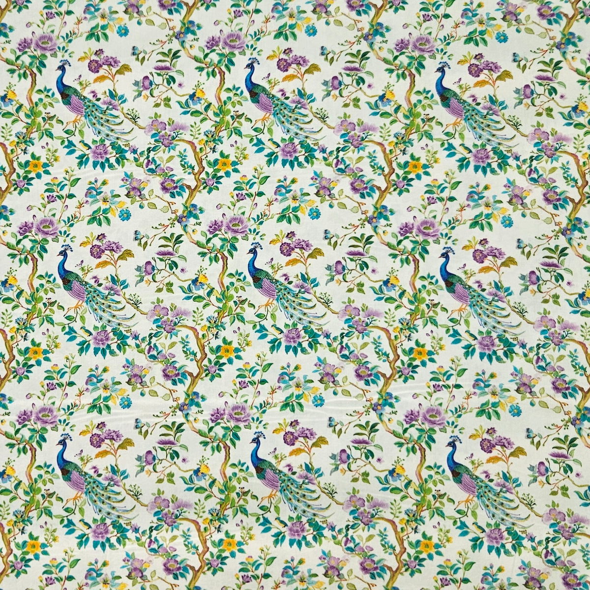 Peacocks - Blue on White 7820