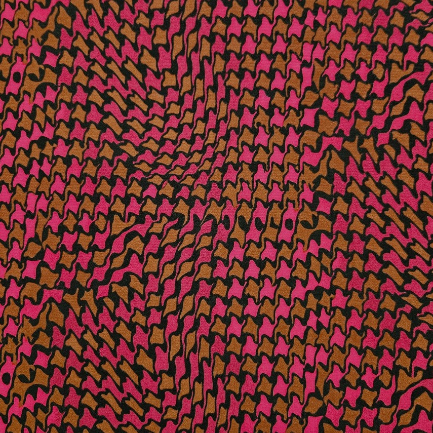 KNIT - Pink Tan Abstract