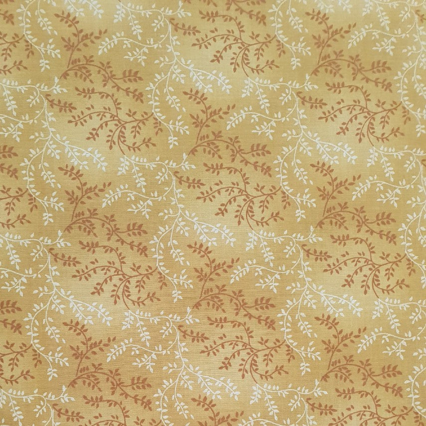 Quilt Backing - Vine - Gold