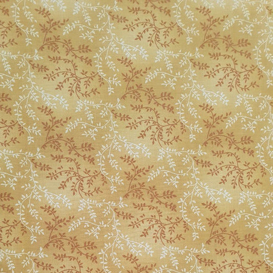 Quilt Backing - Vine - Gold