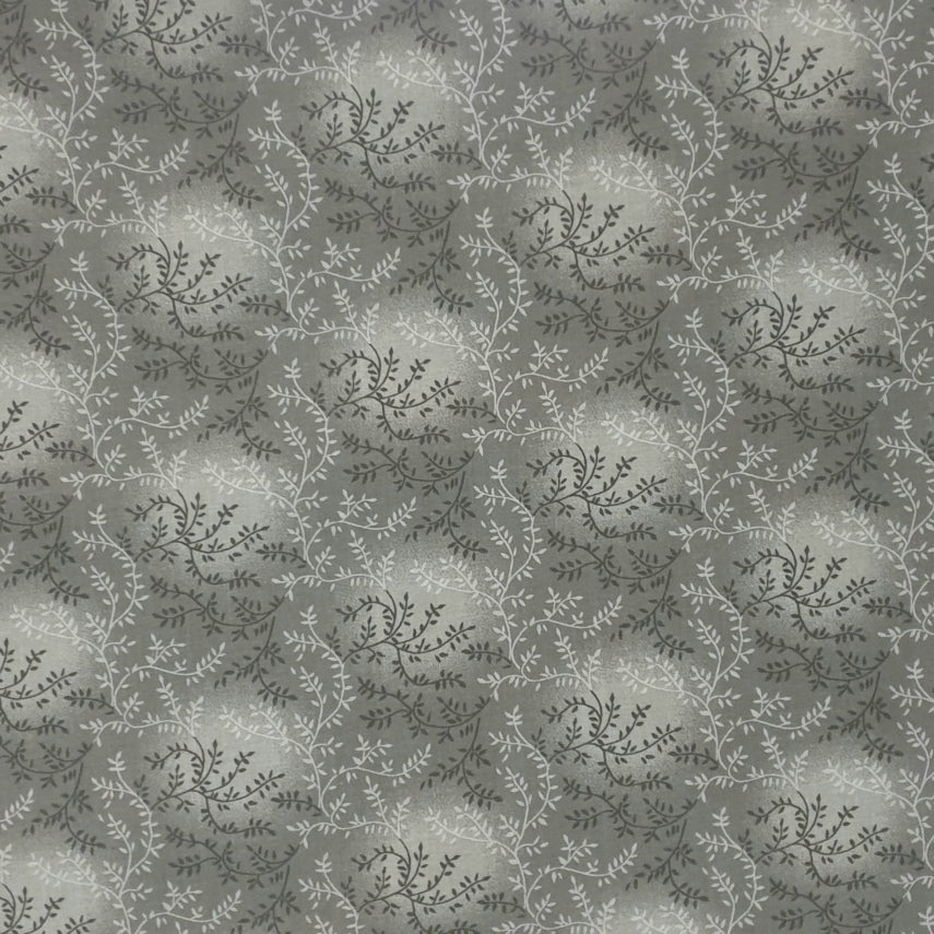 Quilt Backing - Vine - Light Grey