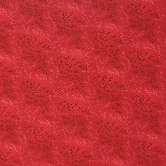 Quilt Backing - Vine - Red