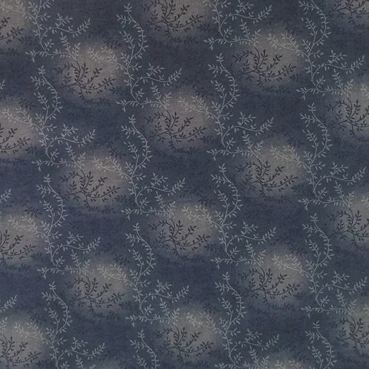 Quilt Backing - Vine - Steel Blue