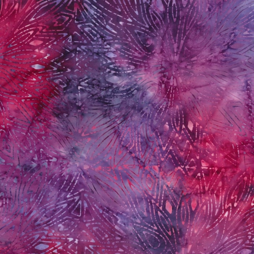 Batik Quilt Backing -1950 Starburst Pink and Purple