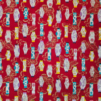 COTTON SATEEN - Red Festival