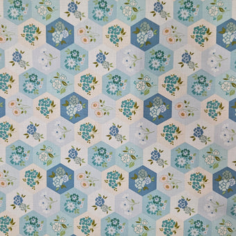 compare product Rosy Cheeks - Hexagon Florals Blue