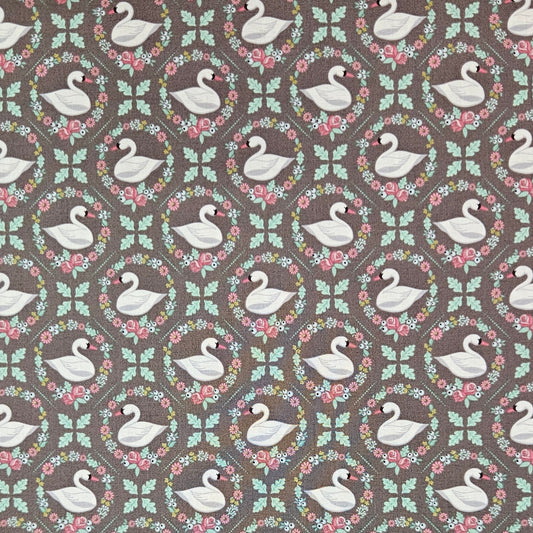 Swan Serenade - Swans on Brown
