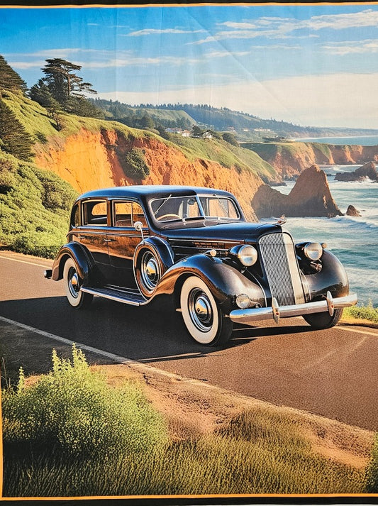 Craft Panel - Timeless Travels - Vintage Car
