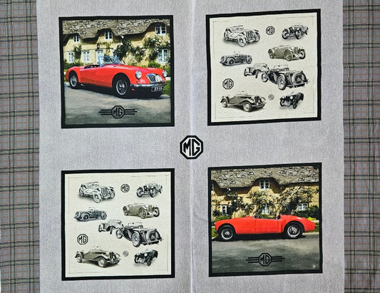 Craft Panel - MG Vintage Cars Tartan